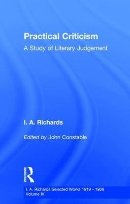 Practical Criticism V 4 - I. A. Richards - cover