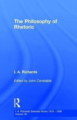 The Philosophy of Rhetoric V7 - I. A. Richards - cover