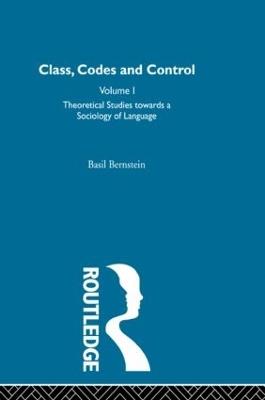 Theoretical Studies Towards a Sociology of Language - Basil Bernstein - cover