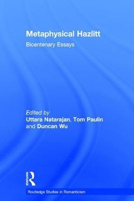 Metaphysical Hazlitt: Bicentenary Essays - cover