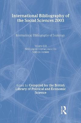 IBSS: Sociology: 2003 Vol.53 - cover