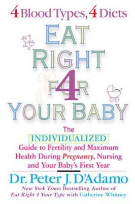 Eat Right for Your Baby: The Individualised Guide to Fertility and Maximum Health During Pregnancy Nursing and Your Babys First Year. - Dr. Peter J. D'Adamo,Catherine Whitney - cover
