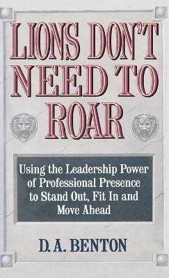 Lions Don't Need To Roar - D.A. Benton - cover