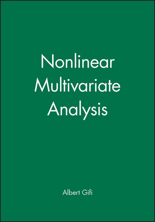Nonlinear Multivariate Analysis - Albert Gifi - cover
