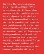 Six Years: The Dematerialization of the Art Object from 1966 to 1972