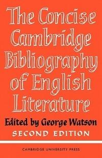 The Concise Cambridge Bibliography of English Literature, 600-1950 - cover
