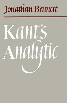 Kant's Analytic - Jonathan Bennett - cover