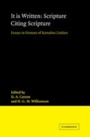 It Is Written: Scripture Citing Scripture: Essays in Honour of Barnabas Lindars, SSF - cover