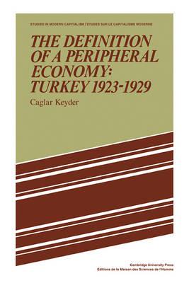 The Definition of a Peripheral Economy: Turkey 1923-1929 - Caglar Keyder - cover