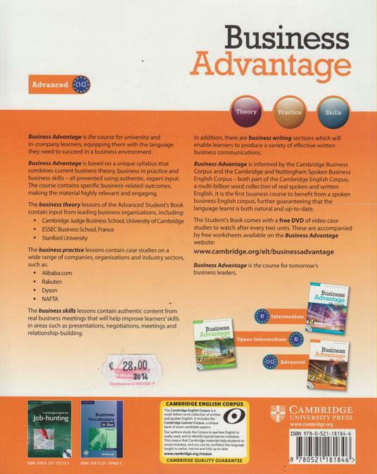 Business Advantage Advanced Student's Book with DVD - Martin Lisboa,Michael Handford - 2