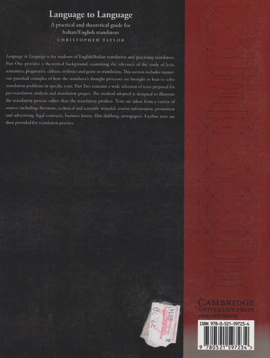 Language to Language: A Practical and Theoretical Guide for Italian/English Translators - Christopher Taylor - 3