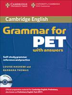 Cambridge Grammar for PET Book with Answers and Audio CD: Self-Study Grammar Reference and Practice