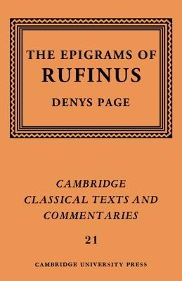 Rufinus: The Epigrams of Rufinus - Rufinus - cover