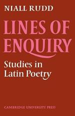 Lines of Enquiry: Studies in Latin Poetry