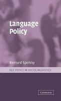 Language Policy - Bernard Spolsky - cover