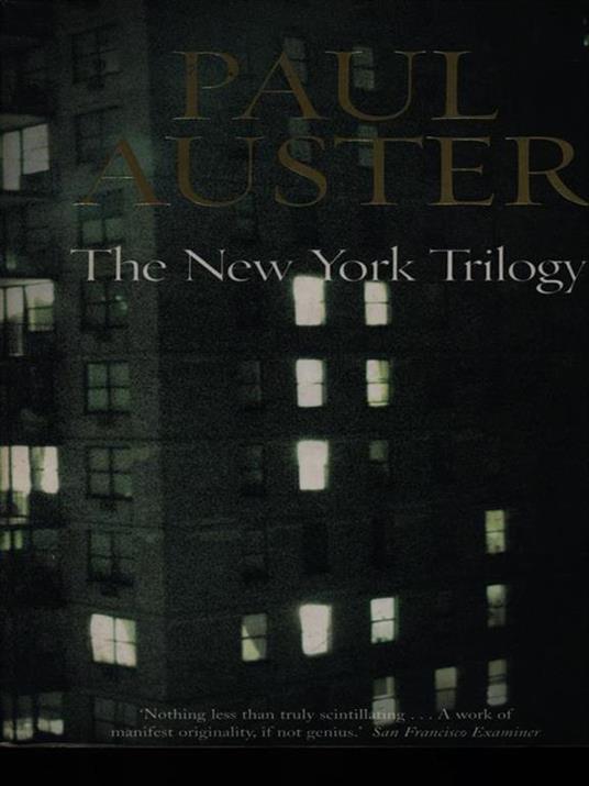The New York trilogy - Paul Auster - copertina