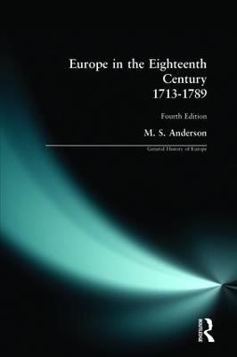 Europe in the Eighteenth Century 1713-1789 - M.S. Anderson - cover