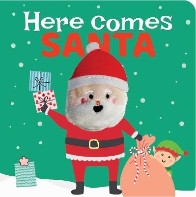 Here Comes Santa: Finger Puppet Book: Board Book with Finger Puppet - cover