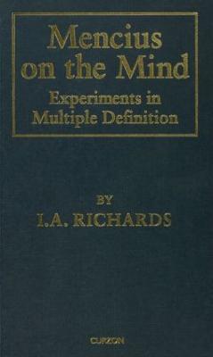 Mencius on the Mind: Experiments in Multiple Definition - I. A. Richards - cover