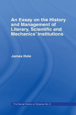 Essay on History and Management: Essay Hist Management - James Hole - cover