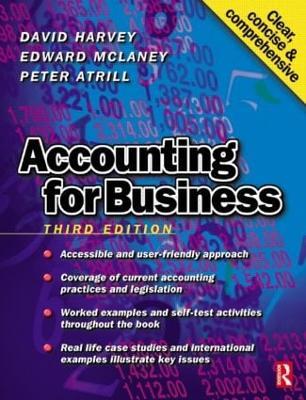Accounting for Business - David Harvey,Edward McLaney,Peter Atrill - cover