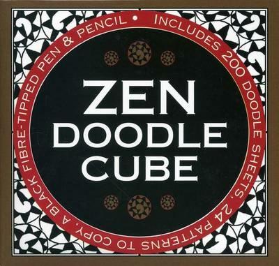 Zen Doodle Cube: Includes 200 Doodle Sheets, 24 Patterns to Copy, a Black Fibre-Tipped Pen & Pencil - Peony Press - cover
