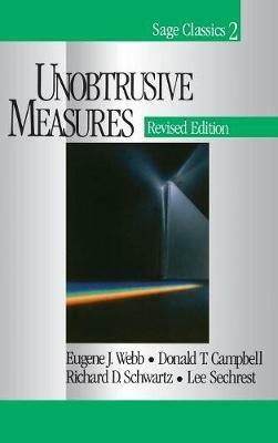 Unobtrusive Measures - Eugene J. Webb,Donald T. Campbell,Richard D. Schwartz - cover