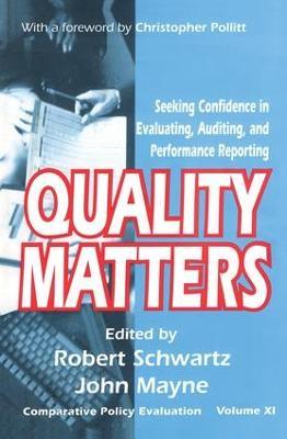 Quality Matters: Seeking Confidence in Evaluating, Auditing, and Performance Reporting - cover