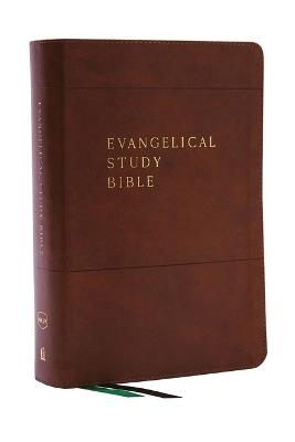 Evangelical Study Bible: Christ-centered. Faith-building. Mission-focused. (NKJV, Brown Leathersoft, Red Letter, Large Comfort Print): Christ-centered. Faith-building. Mission-focused. - Thomas Nelson - cover