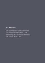 NKJV Bible Journal - Ecclesiastes, Paperback, Comfort Print: Holy Bible, New King James Version