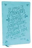 NKJV, Thinline Bible, Verse Art Cover Collection, Leathersoft, Teal, Red Letter, Thumb Indexed, Comfort Print: Holy Bible, New King James Version