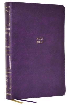 KJV Holy Bible: Paragraph-style Large Print Thinline with 43,000 Cross References, Purple Leathersoft, Red Letter, Comfort Print: King James Version - Thomas Nelson - cover