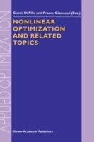 Nonlinear Optimization and Related Topics - cover