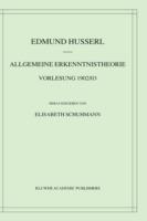 Allgemeine Erkenntnistheorie Vorlesung 1902/03
