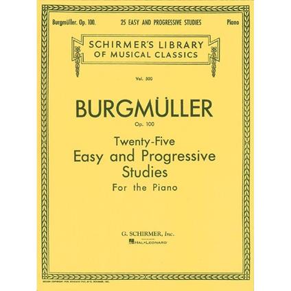  Twenty-Five Easy and Progressive Studies Op. 100 - Burgmüller - Pianoforte -  Friedrich Burgmüller - copertina