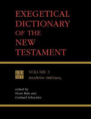 Exegetical Dictionary of the New Testament - Horst Balz - cover
