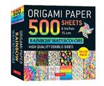 Origami Paper 500 sheets Rainbow Watercolors 6