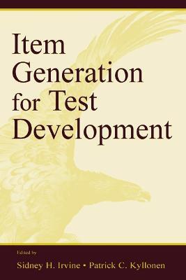 Item Generation for Test Development - cover