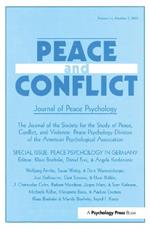 Peace Psychology in Germany: A Special Issue of Peace and Conflict
