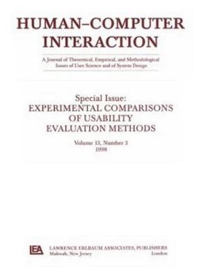 Experimental Comparisons of Usability Evaluation Methods: A Special Issue of Human-Computer Interaction - cover