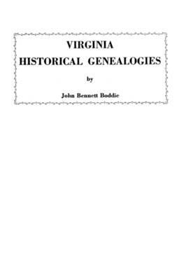 Virginia Historical Genealogies - Boddie - cover