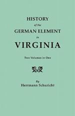 History of the German Element in Virginia