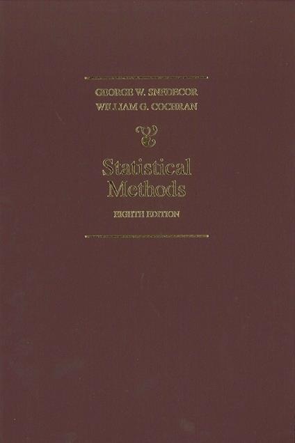 Statistical Methods - George W. Snecdecor,William G. Cochran - cover
