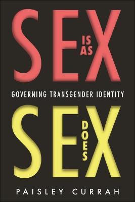 Sex Is as Sex Does: Governing Transgender Identity - Paisley Currah - cover