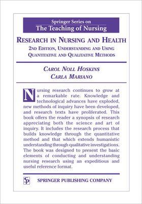 Research in Nursing and Health: Understanding and Using Quantitative and Qualitative Methods - Carol Noll,Carla Mariano - cover