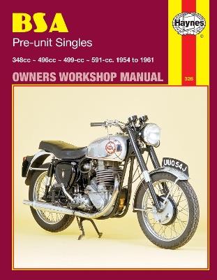 BSA Pre-unit Singles (54 - 61) Haynes Repair Manual - Haynes Publishing - cover