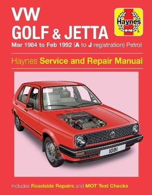 VW Golf & Jetta Mk 2 Petrol (Mar 84 - Feb 92) Haynes Repair Manual - Haynes Publishing - cover