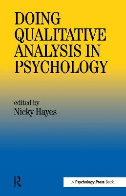 Doing Qualitative Analysis In Psychology - cover
