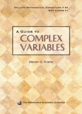 A Guide to Complex Variables - Steven G. Krantz - cover