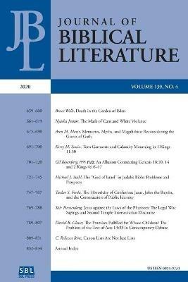 Journal of Biblical Literature 139.4 (2020) - cover